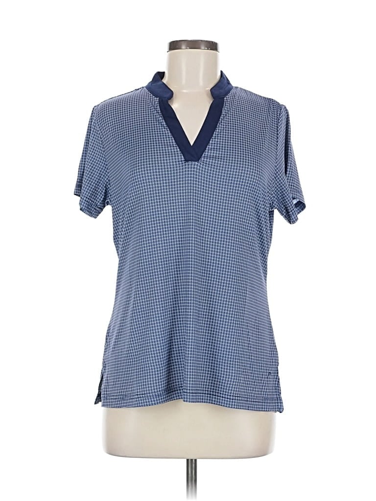 Pre-owned Head Short Sleeve Blouse In Blue