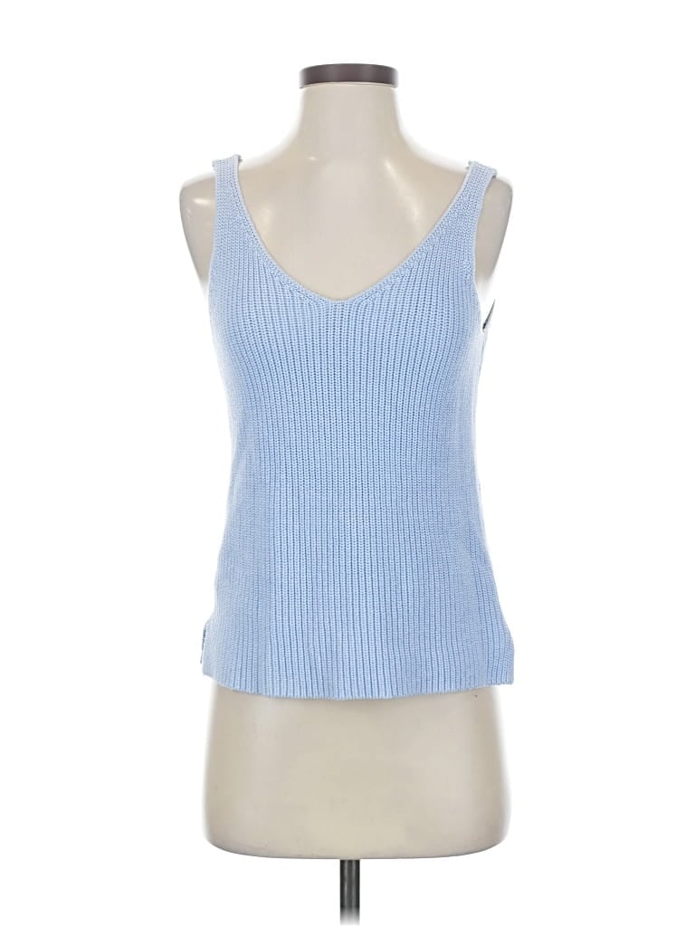 Pre-owned 525 America Tank Top Blue Sweetheart Neckline Tops