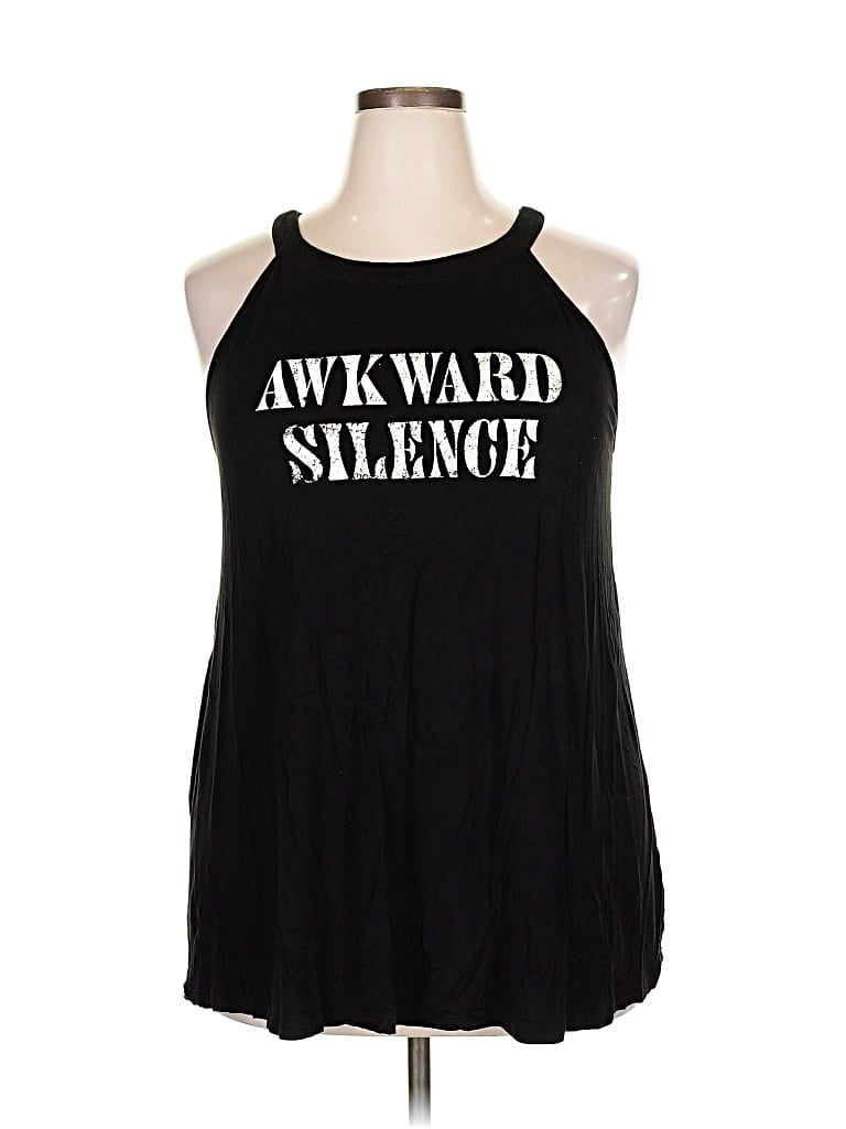 Pre-owned Torrid Tank Top Black Halter Neckline Tops