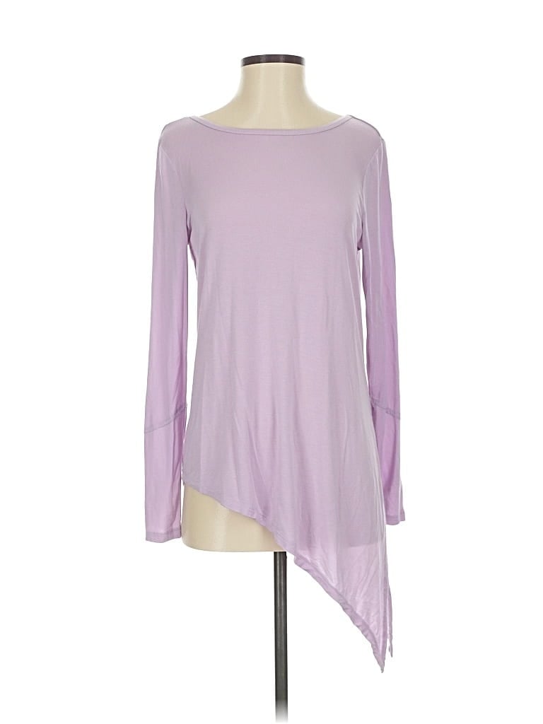Pre-owned Prana Long Sleeve Top Purple One Shoulder Neckline Tops