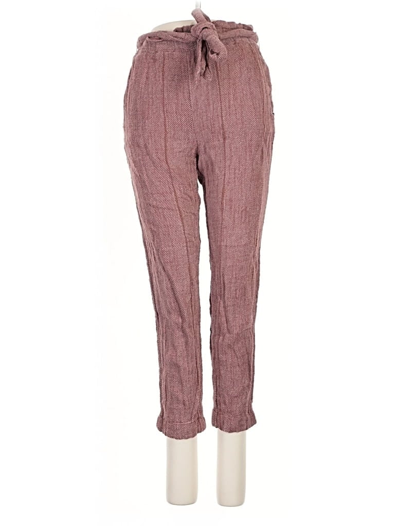 Pre-owned Free People Casual Pants In Burgundy