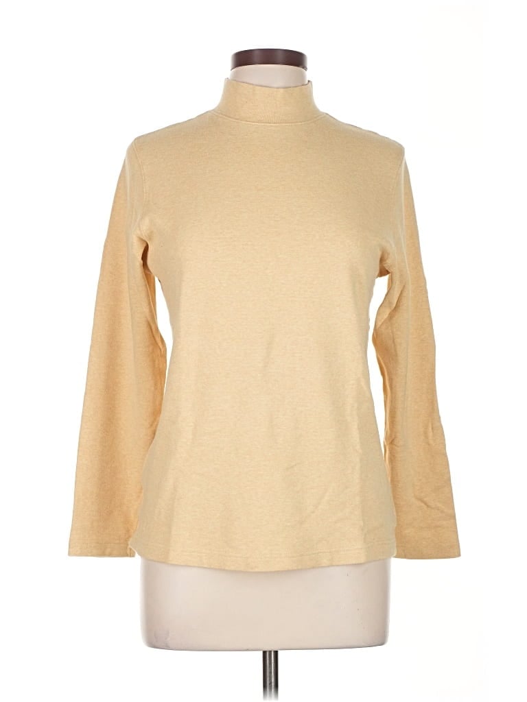 Pre-owned Croft & Barrow Turtleneck Sweater In Gold