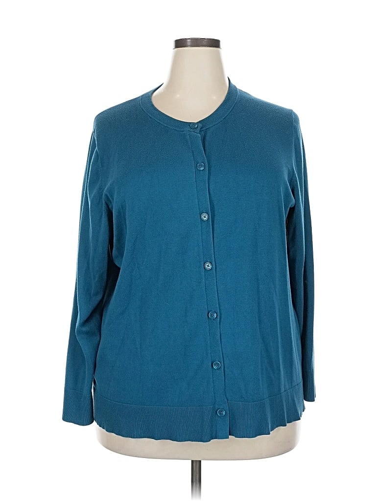 Pre-owned Lane Bryant Cardigan Sweater In Blue