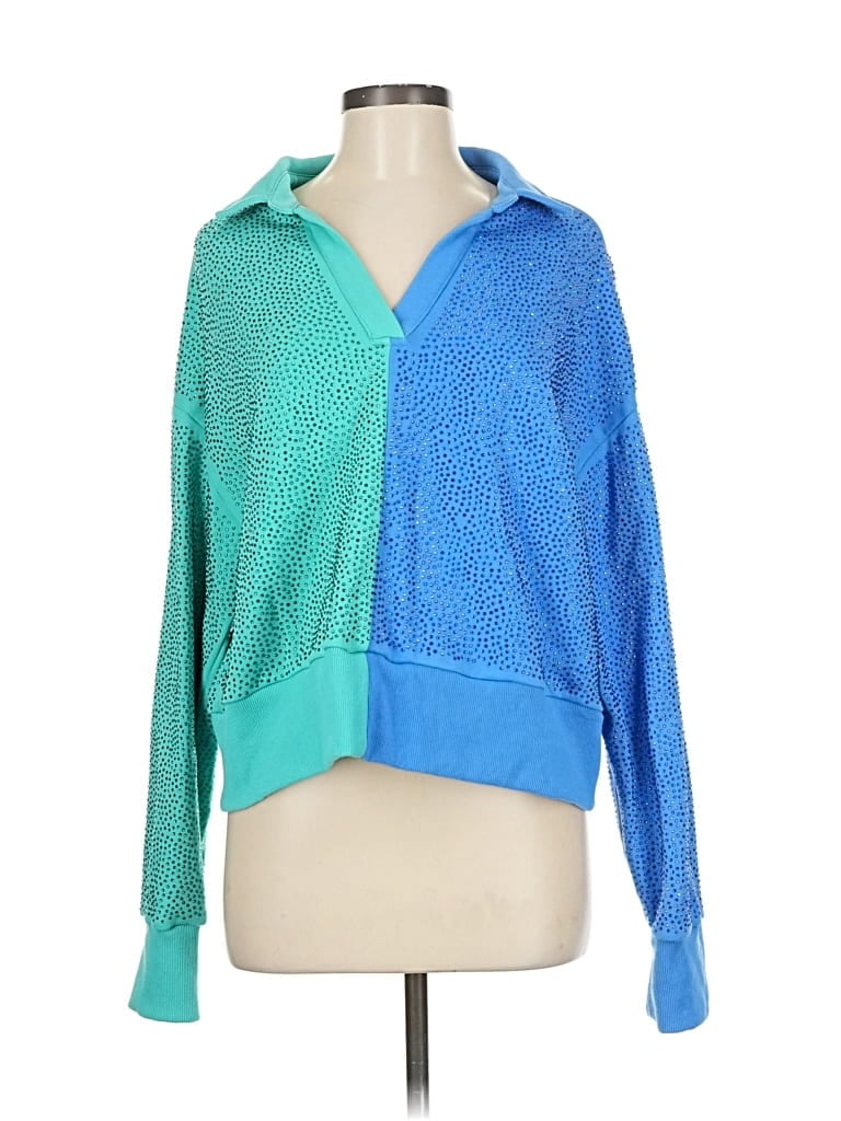 Pre-owned Queen Of Sparkles Sweatshirt In Blue