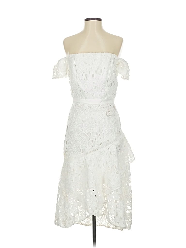 Pre-owned Chi Chi London Cocktail Dress In White