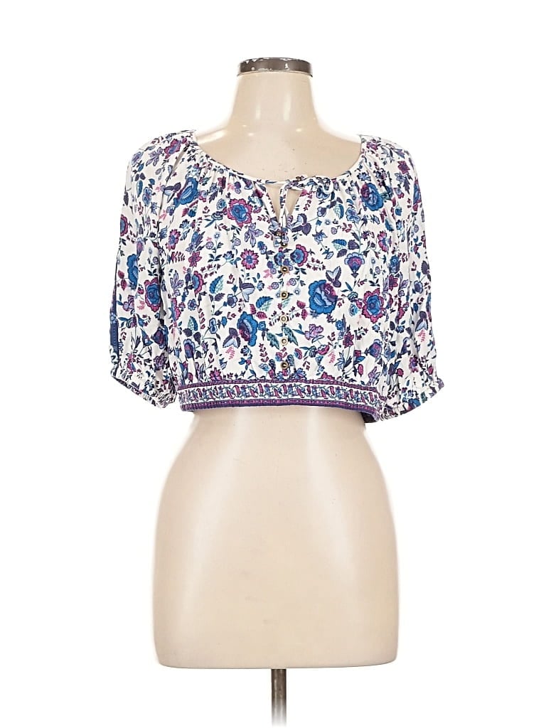 Pre-owned J By Joie 3/4 Sleeve Blouse In Purple