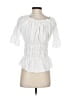 Unbranded 100% Polyester White Short Sleeve Blouse Size XXS (estimated) - photo 2
