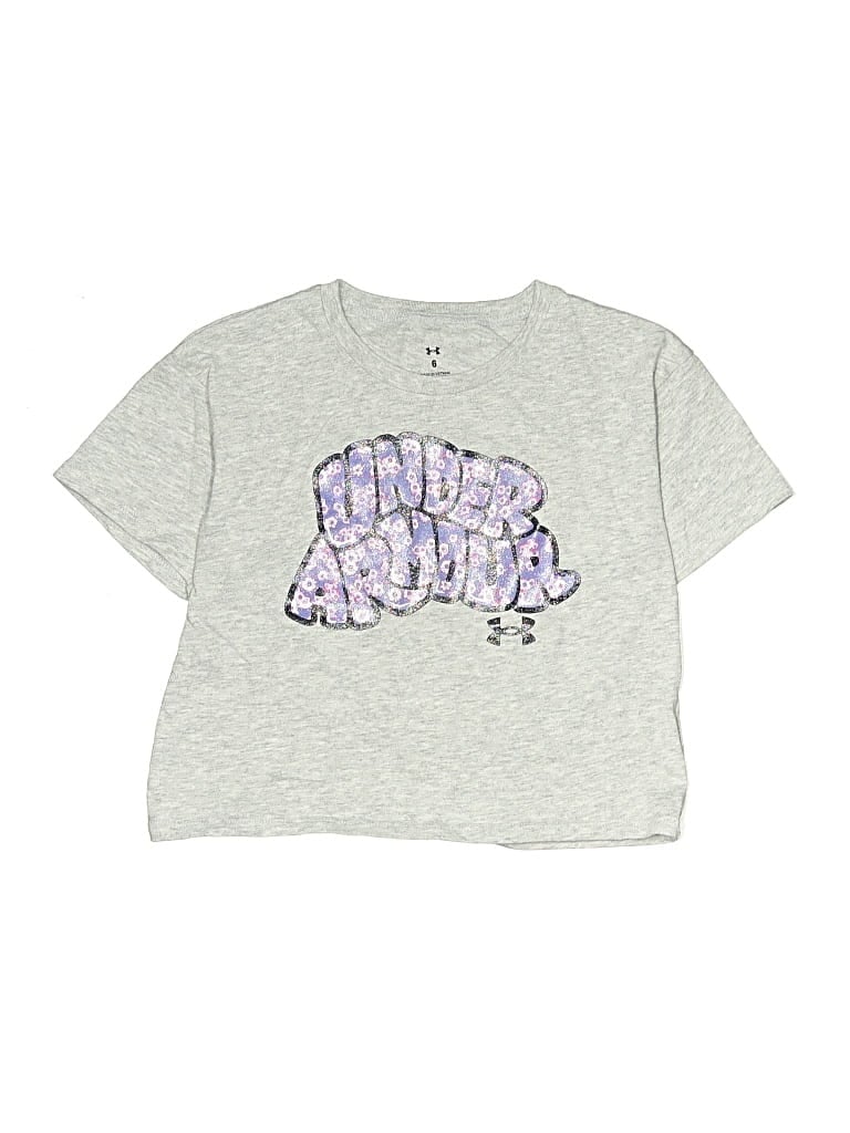 Pre-owned Under Armour Kids' Short Sleeve T-shirt In Silver