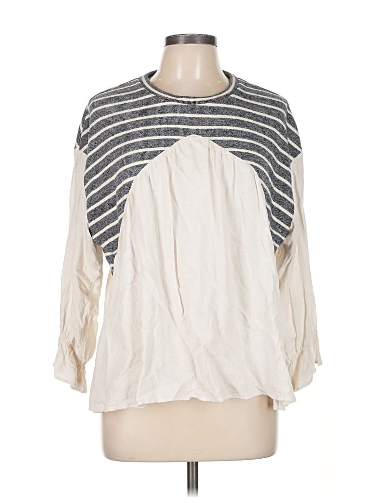 Pre-owned Thml 3/4 Sleeve Blouse In Gray