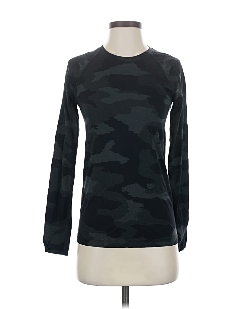 Pre-owned Athleta Long Sleeve T-shirt In Black