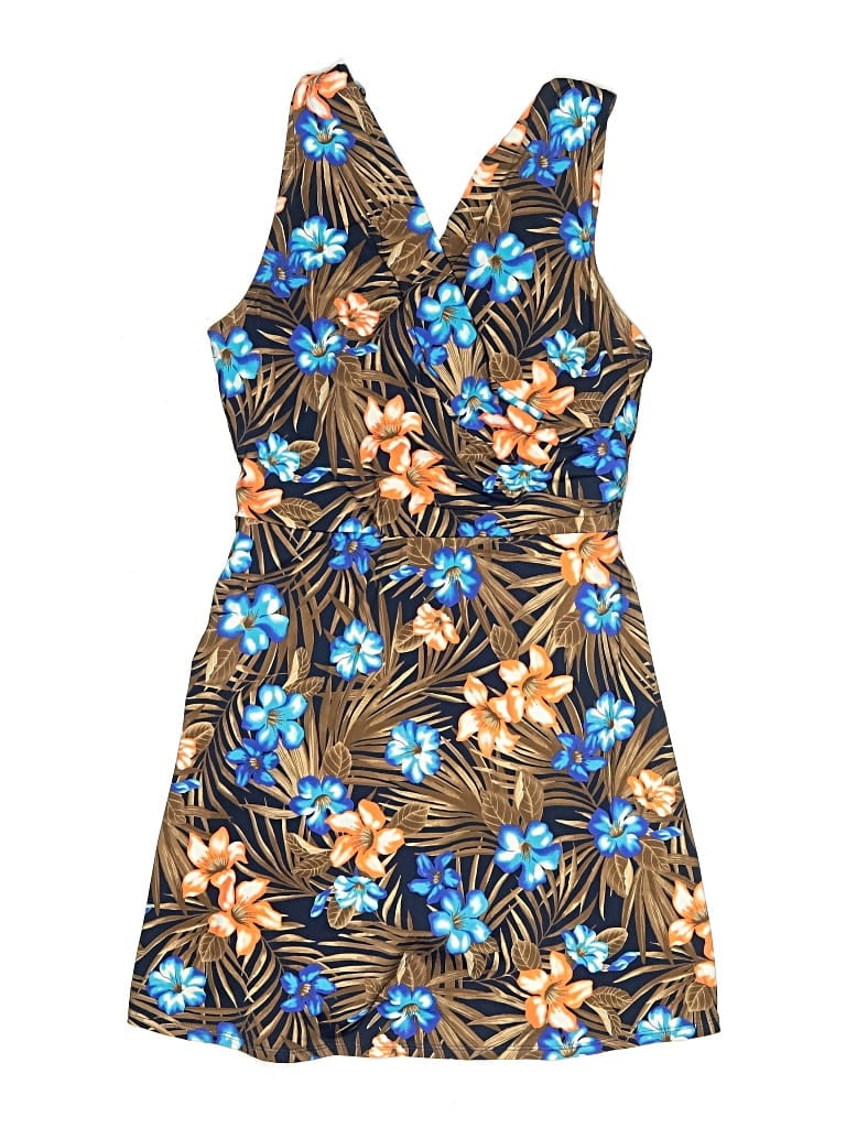 Pre-owned Lands' End Swimsuit Cover Up In Brown