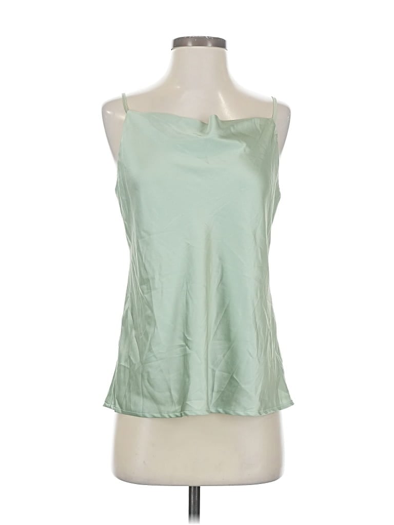 Pre-owned Dex Sleeveless Top Green Halter Neckline Tops