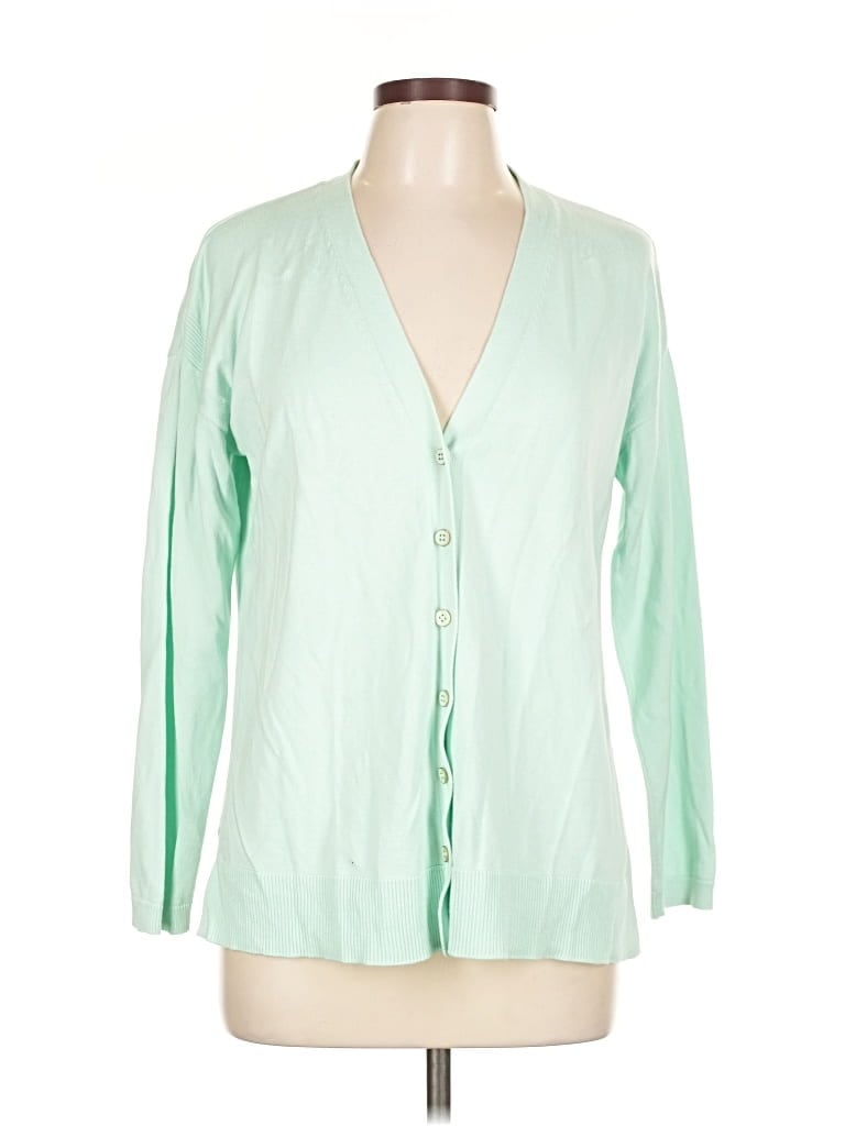Pre-owned Talbots Cardigan Sweater In Green