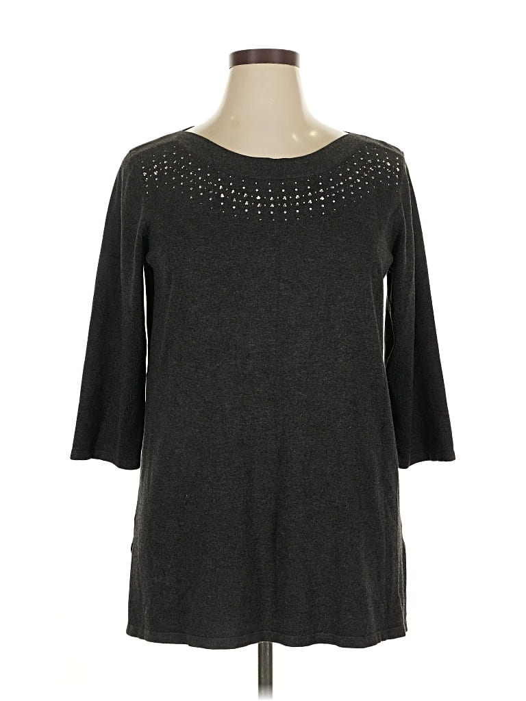 Pre-owned Cable & Gauge 3/4 Sleeve T-shirt In Gray