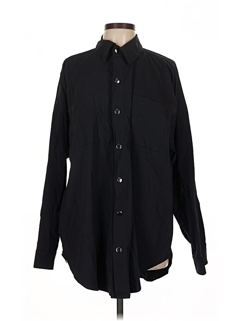 Pre-owned Electric & Rose Long Sleeve Button Down Shirt In Black