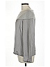 J Brand 100% Polyester Gray Long Sleeve Blouse Size L - photo 5