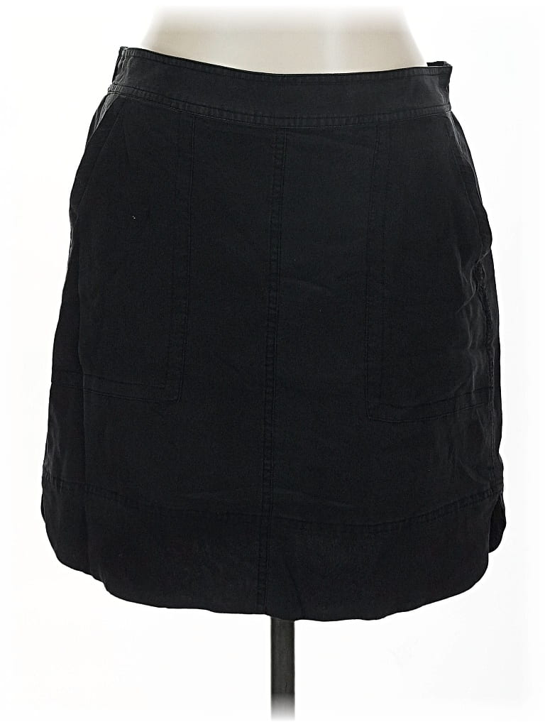 Pre-owned Madewell Silk Skirt In Black