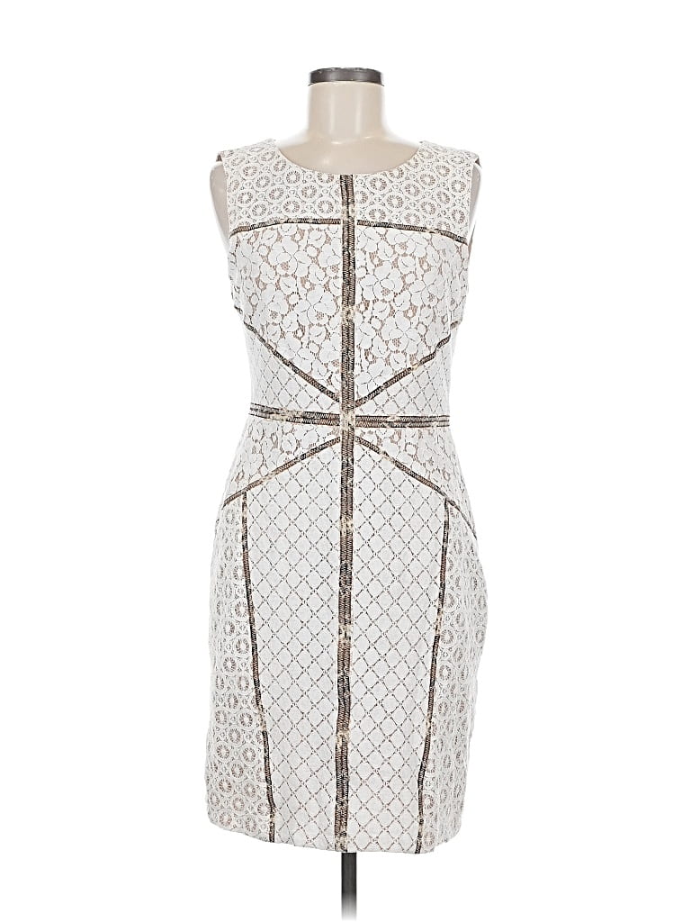 Pre-owned Bcbgmaxazria Cocktail Dress In White