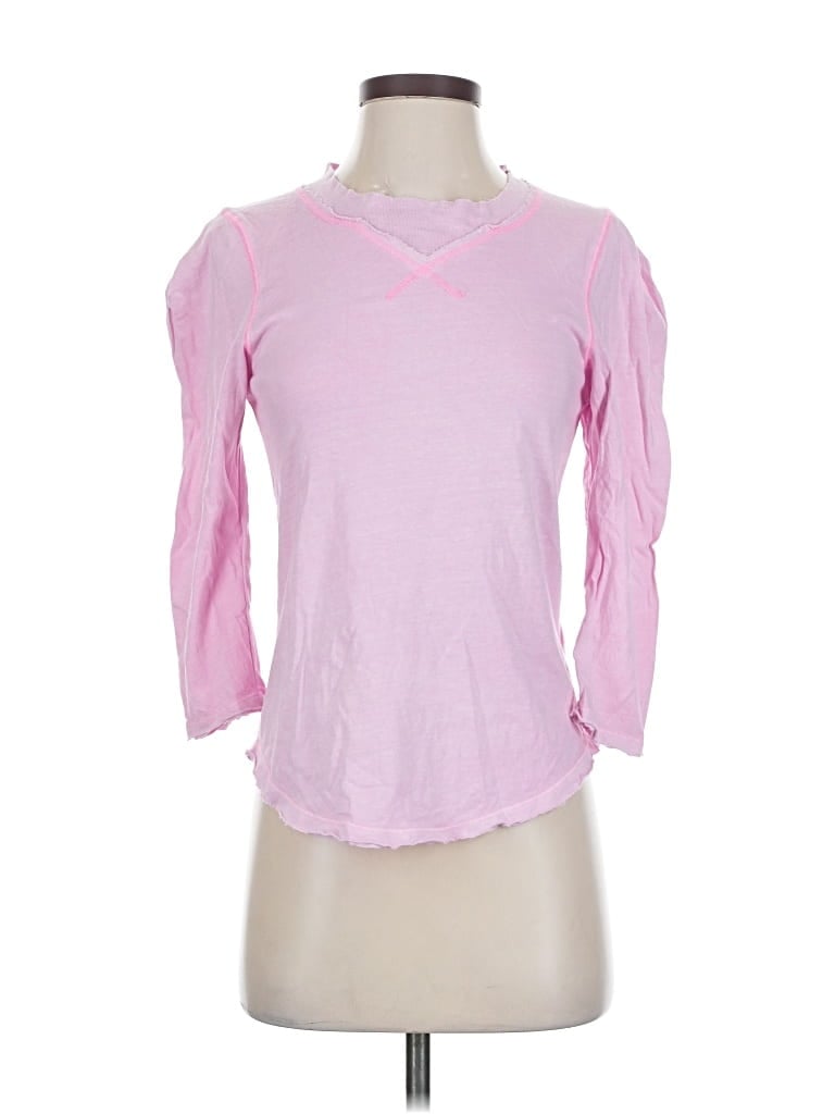 Pre-owned We The Free 3/4 Sleeve T-shirt In Pink