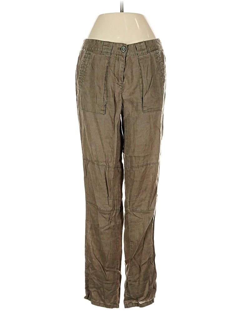 Pre-owned Ann Taylor Loft Linen Pants In Green