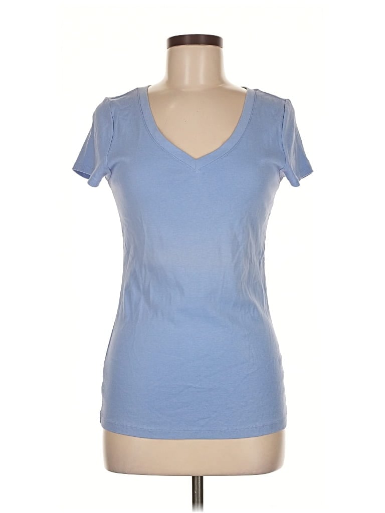 Pre-owned Ann Taylor Loft Short Sleeve T-shirt In Blue