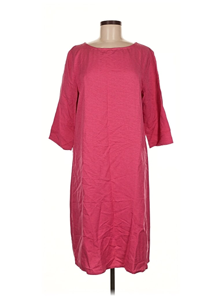 Pre-owned Eileen Fisher Casual Dress In Burgundy