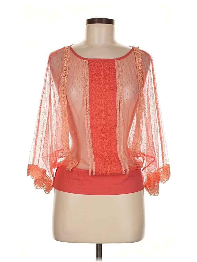 Pre-owned Umgee 3/4 Sleeve Blouse In Orange