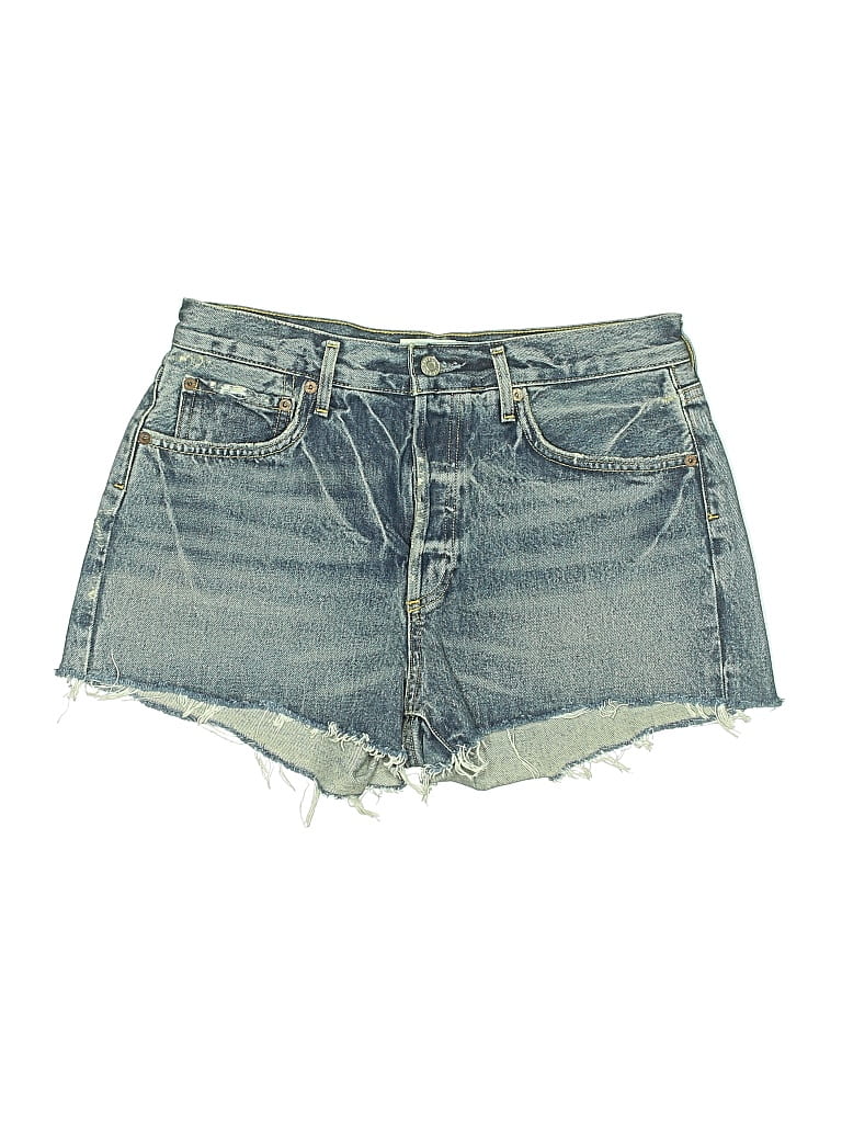 Pre-owned Agolde Denim Shorts In Green
