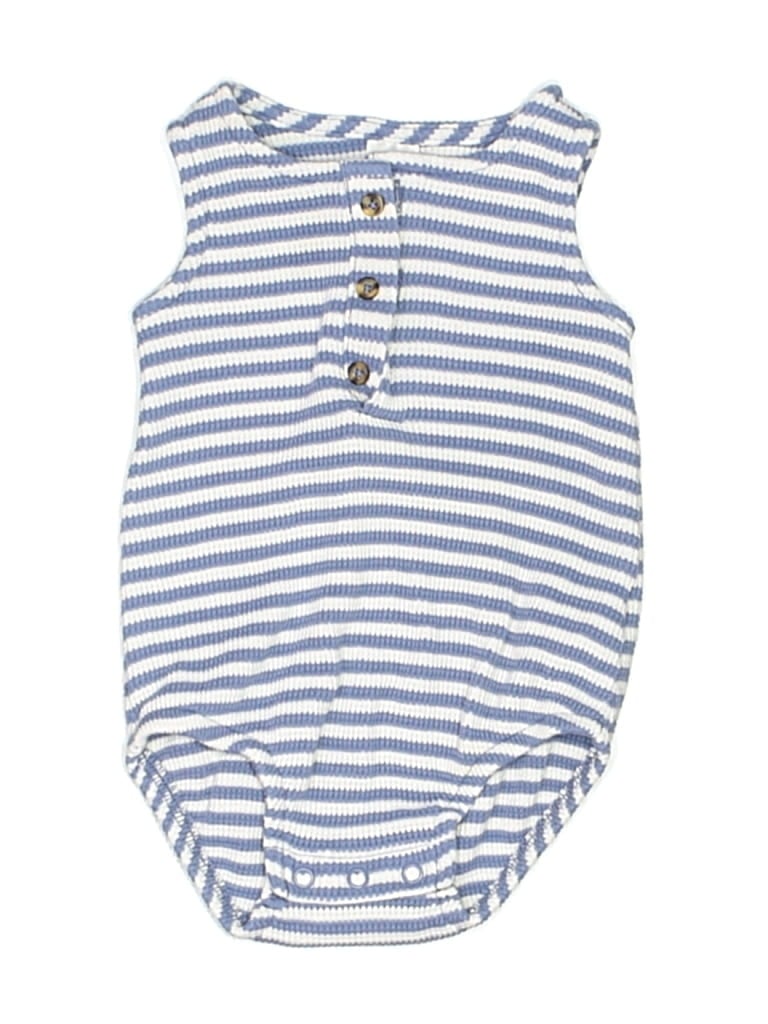 Pre-owned Just One You Made By Carter's Babies' Short Sleeve Onesie In Blue
