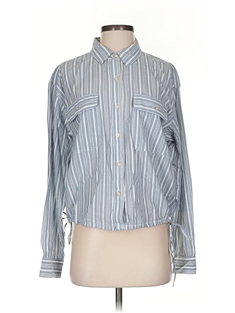 Pre-owned Lucky Brand Long Sleeve Button Down Shirt In Blue