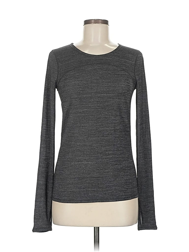 Pre-owned Lululemon Athletica Long Sleeve T-shirt In Gray
