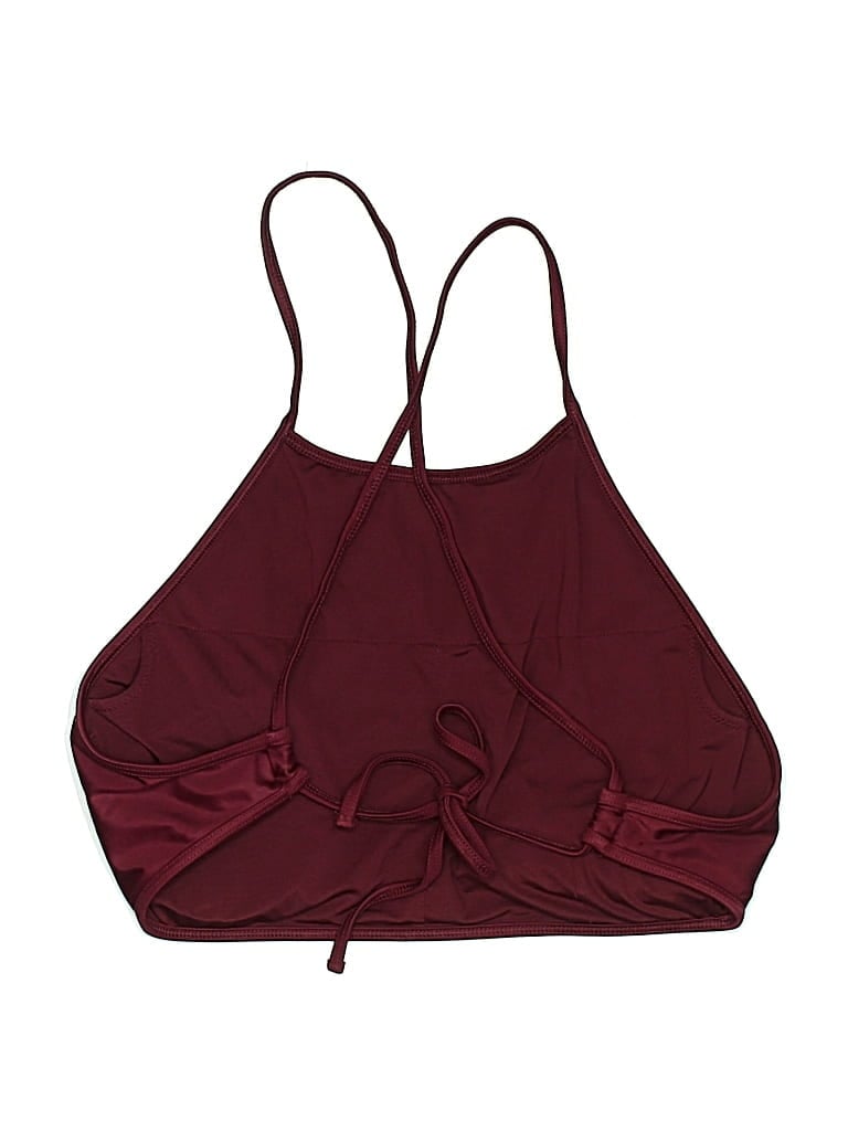 Pre-owned Aerie Swimsuit Top Burgundy Swimwear