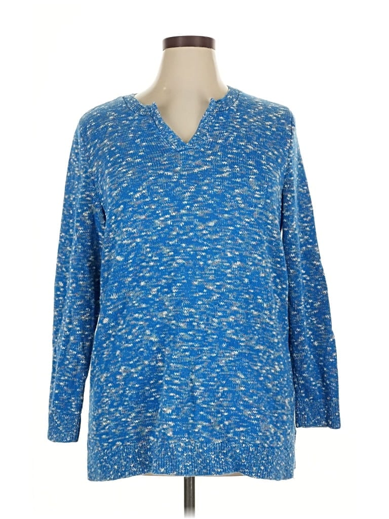 Pre-owned Lands' End Pullover Sweater In Blue