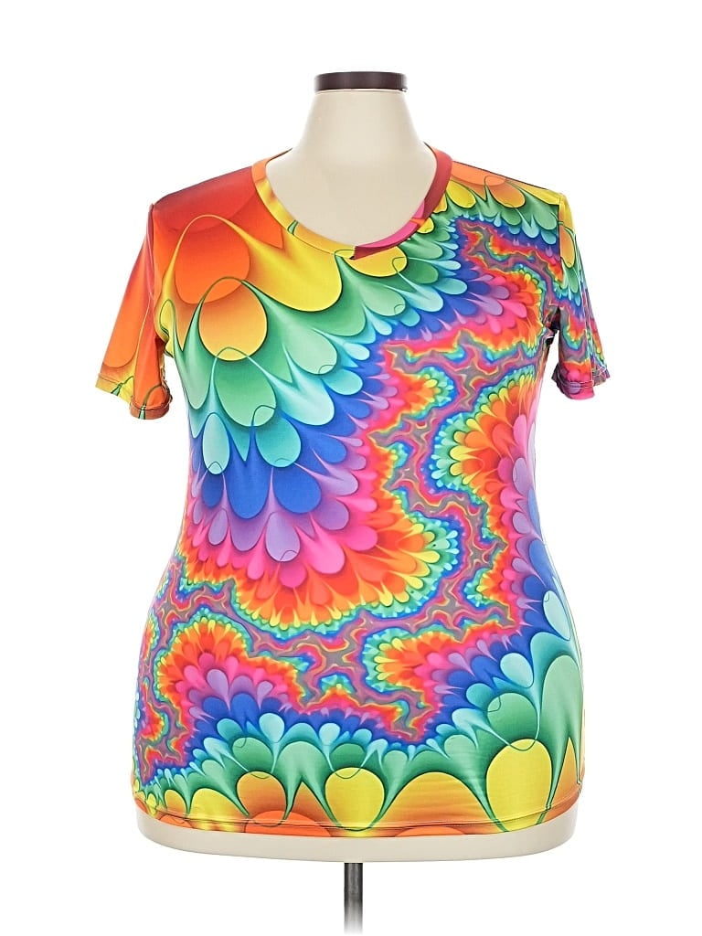 Pre-owned Unbranded Short Sleeve T-shirt In Orange