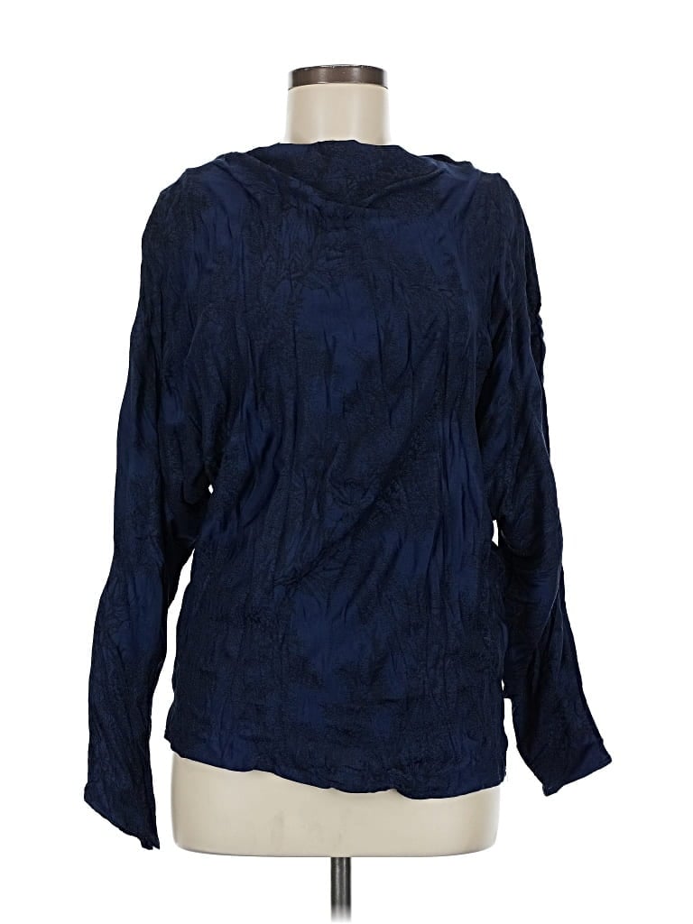 Zara Long Sleeve Blouse In Blue