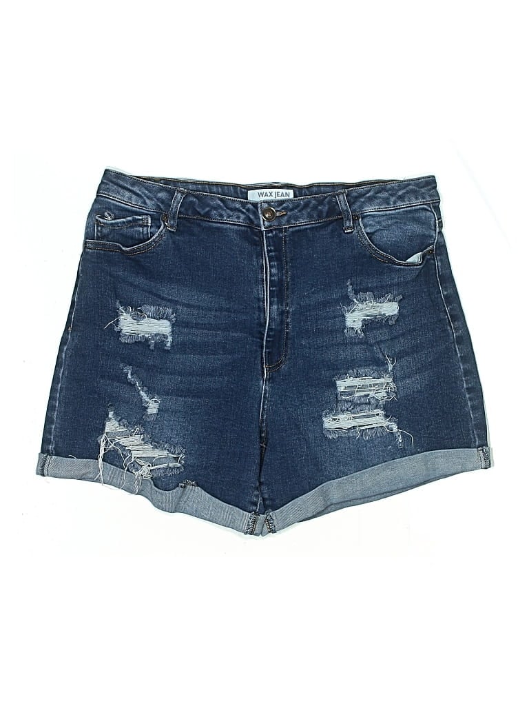 Pre-owned Wax Jean Denim Shorts In Blue