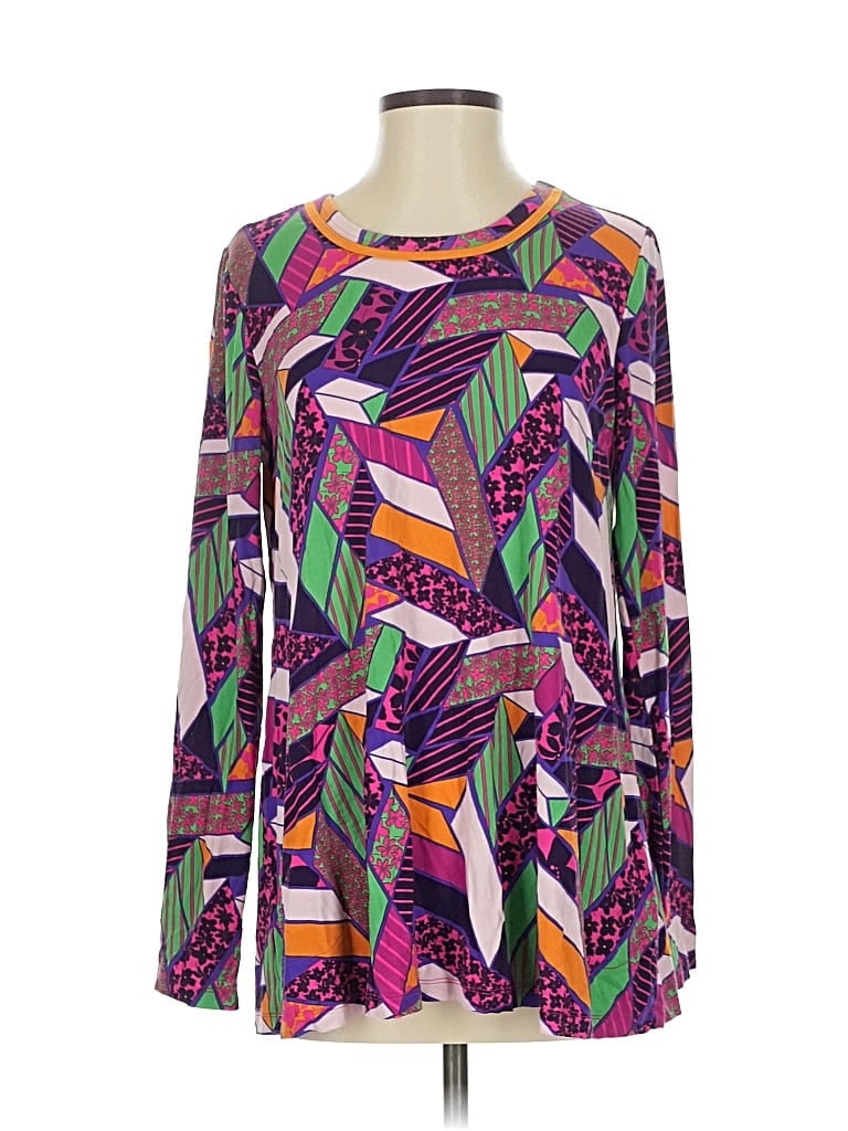 Pre-owned Logo By Lori Goldstein Long Sleeve Blouse In Purple