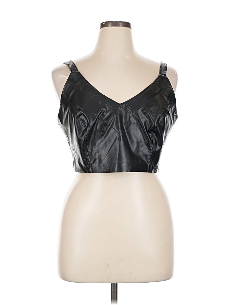 Pre-owned Eloquii Tank Top Black Strapless Neckline Tops