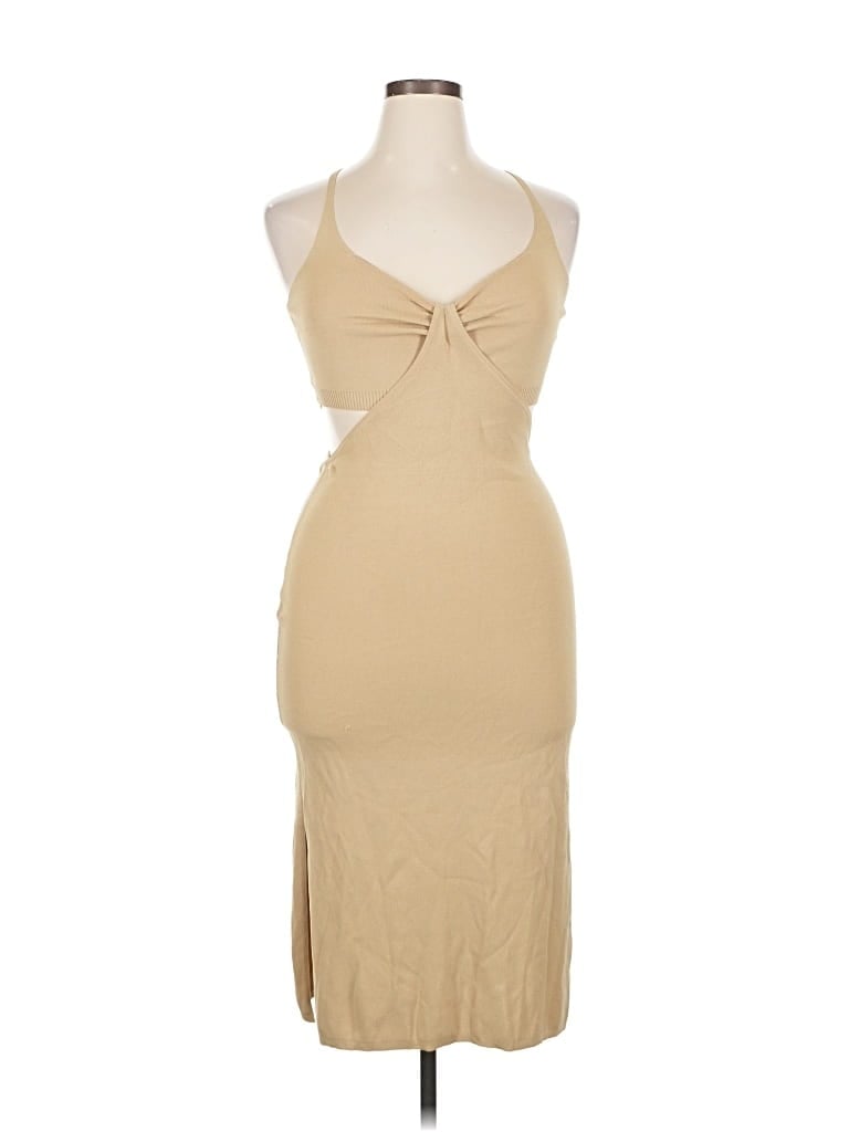 Pre-owned The Drop Cocktail Dress In Brown