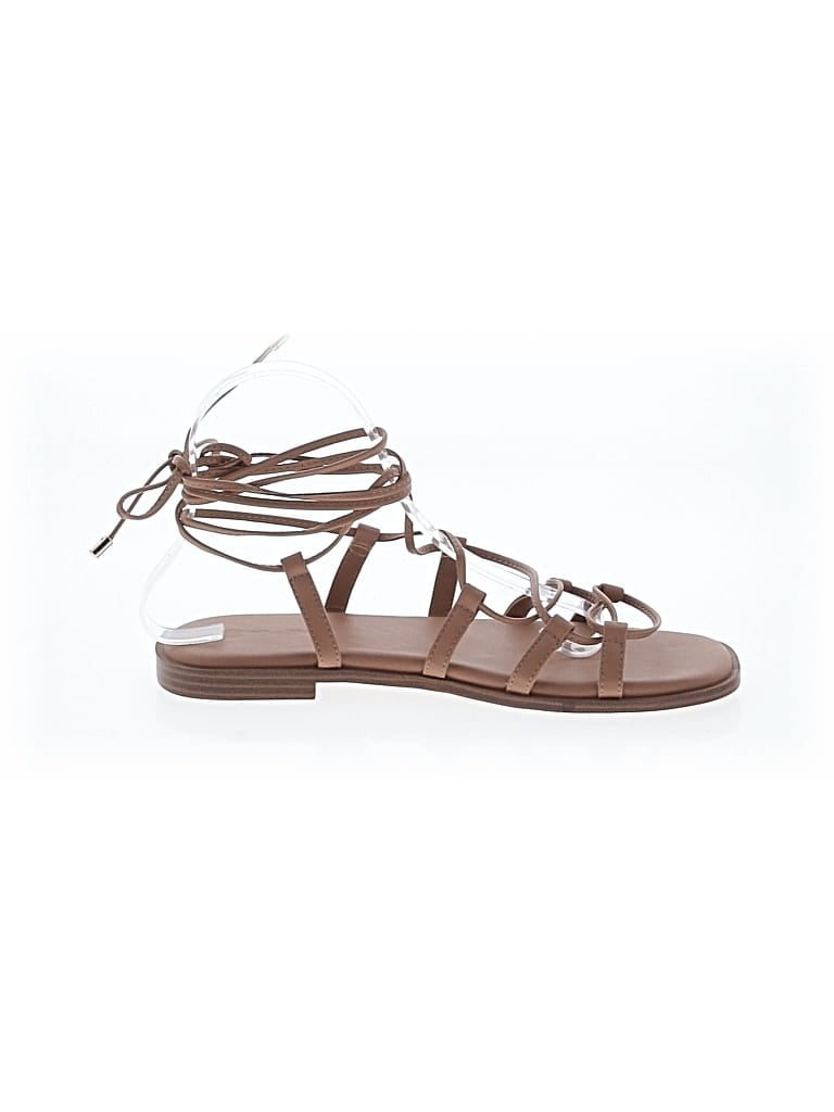 Pre-owned The Drop Sandals In Brown