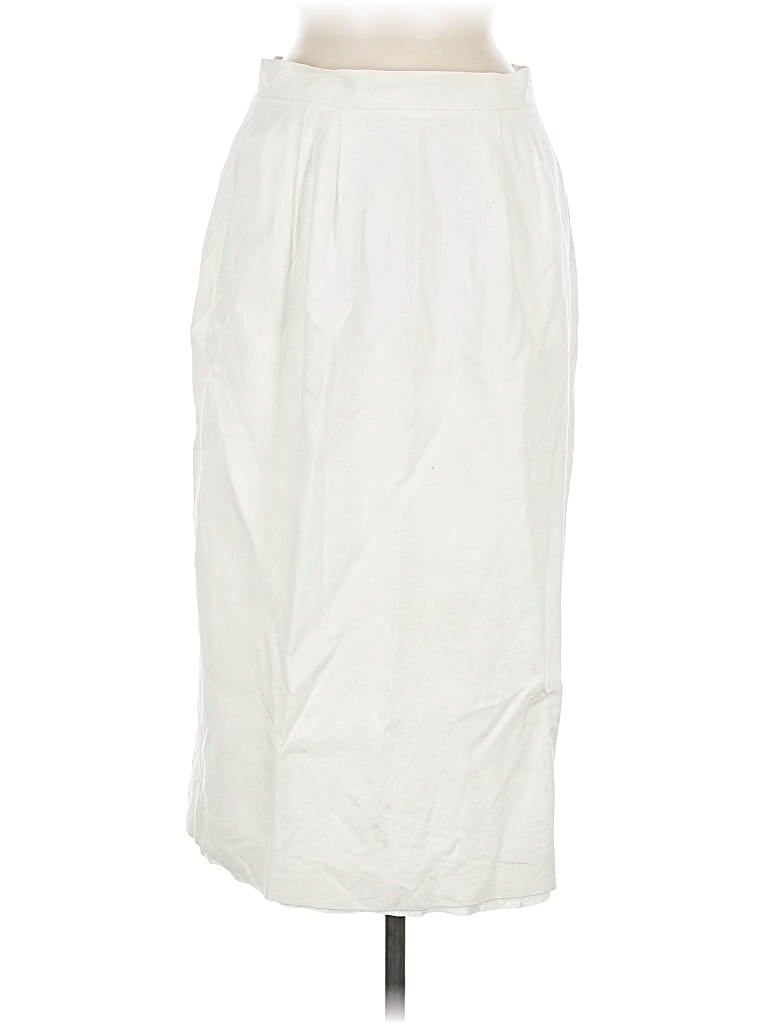 Pre-owned Talbots Formal Skirt In White