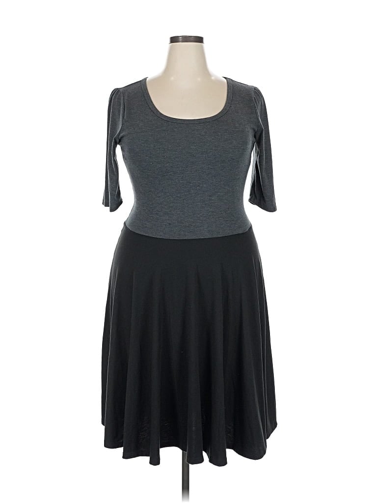 Pre-owned Lularoe Casual Dress In Gray