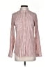 Express Stripes Red Long Sleeve Blouse Size S - photo 1