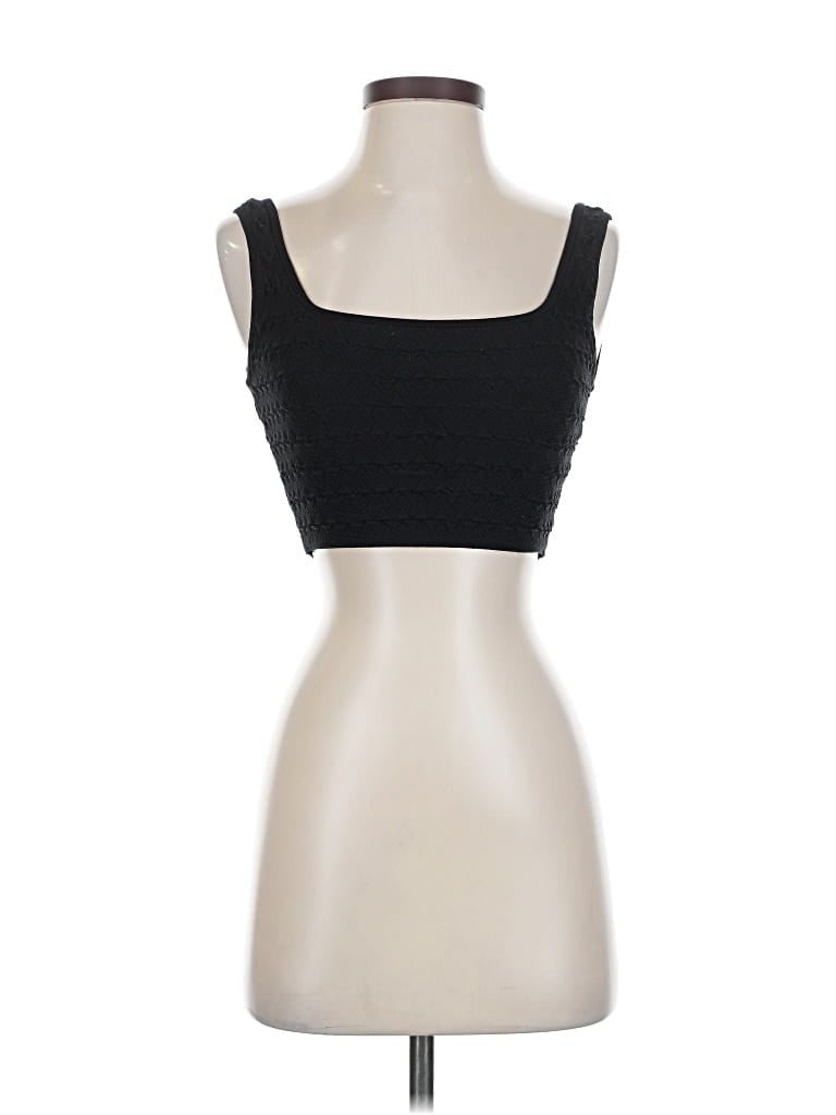 Pre-owned Babaton Sleeveless Top Black Square Neckline Tops