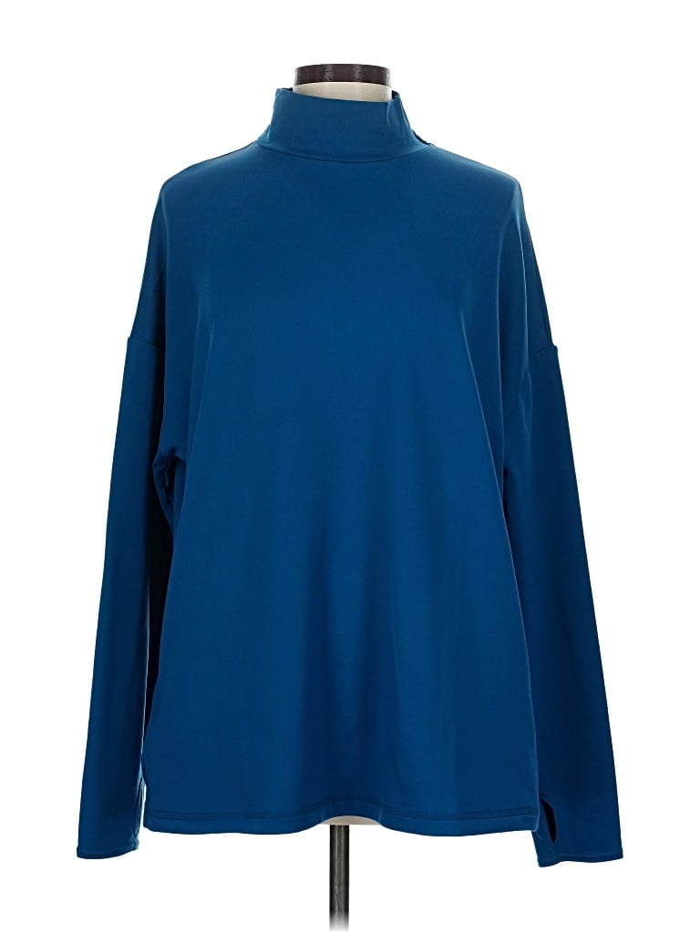 Pre-owned Sweaty Betty Long Sleeve Turtleneck In Blue