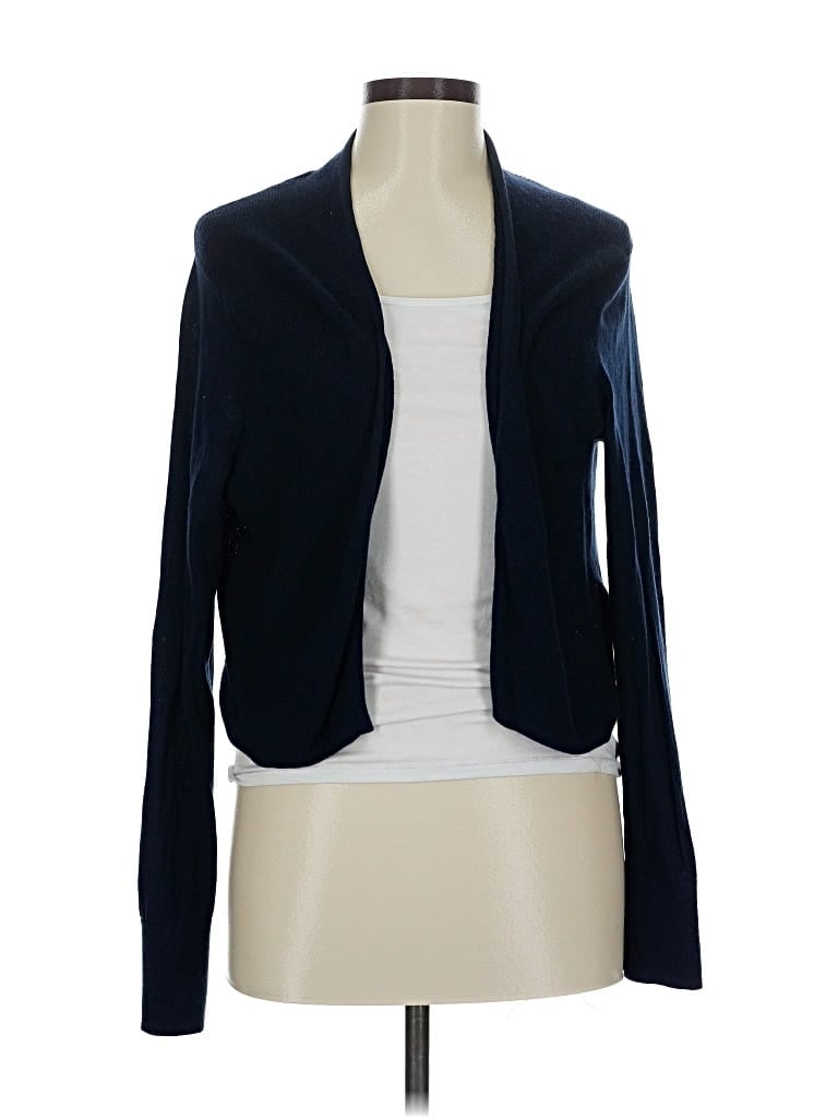 Pre-owned Banana Republic Silk Cardigan Sweater In Blue