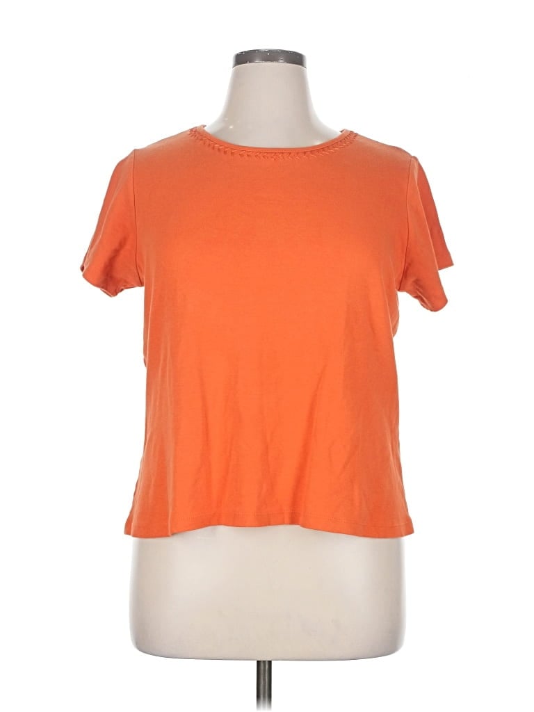 Pre-owned Coldwater Creek Short Sleeve T-shirt In Orange