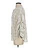 Hayden 100% Other Ivory 3/4 Sleeve Button-Down Shirt Size S - photo 5