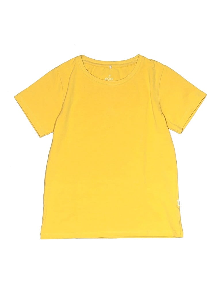 Pre-owned A Happy Brand Kids' Short Sleeve T-shirt In Yellow