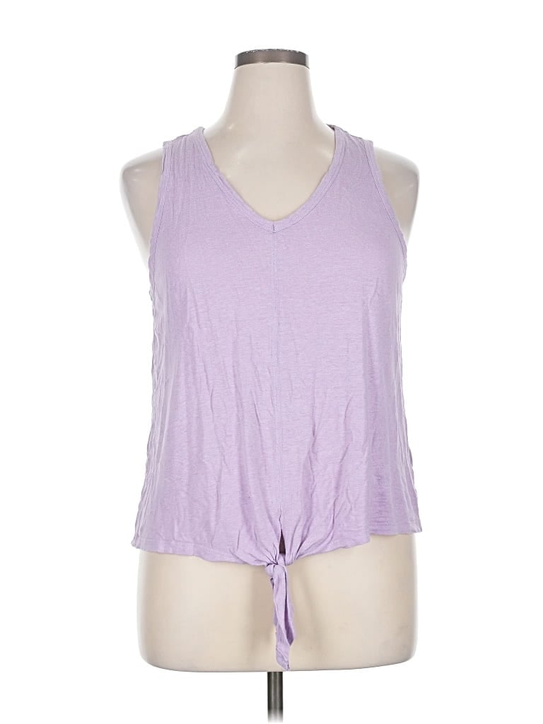 Pre-owned Democracy Tank Top Purple Halter Neckline Tops
